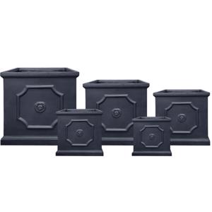 Clayfibre Lion Head Cube Planter - Grey